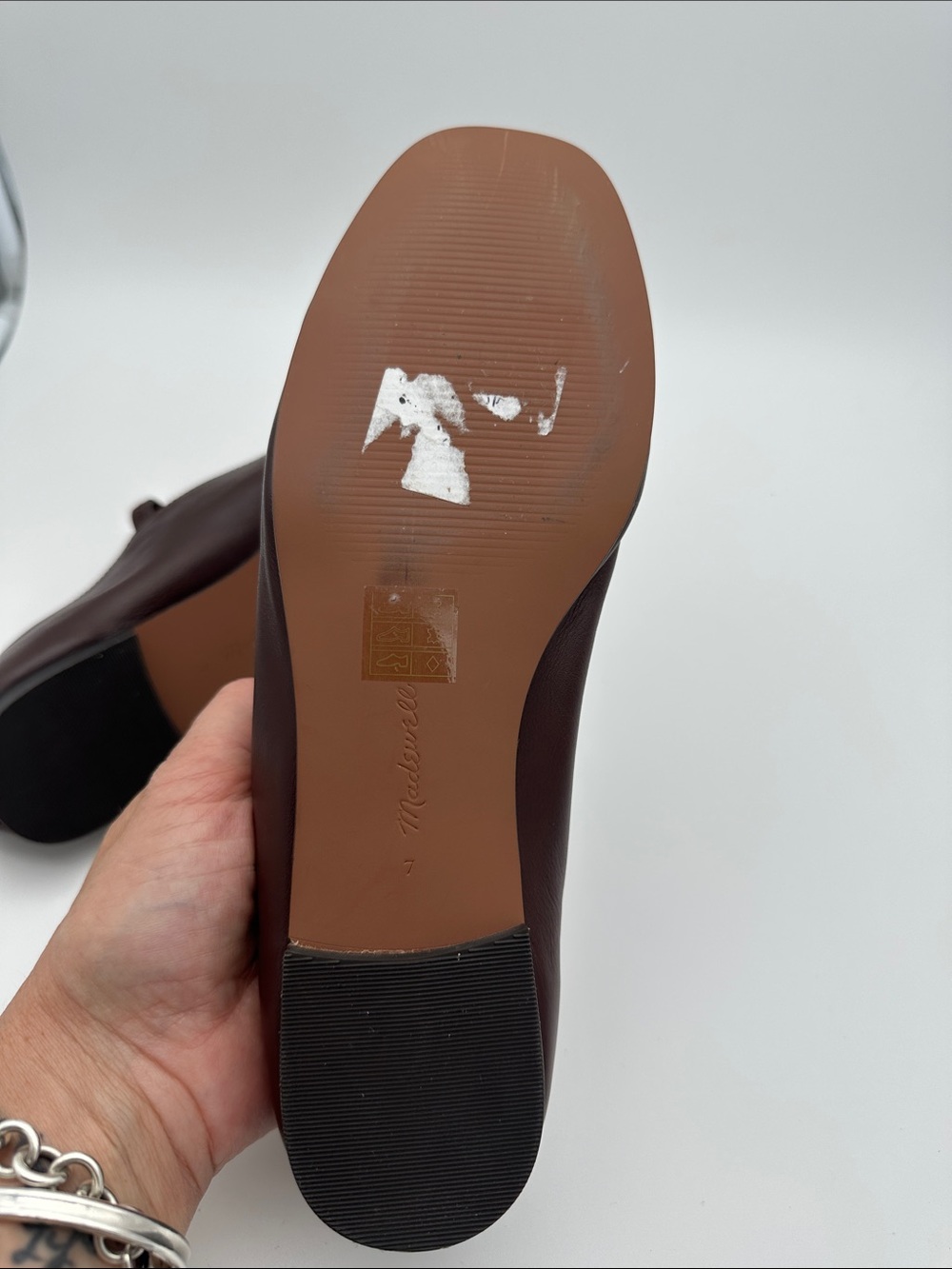 Madewell Greta Ballet Flats in Chocolate Raisin Leather Size 7 Shoes Timeless - Picture 15 of 16